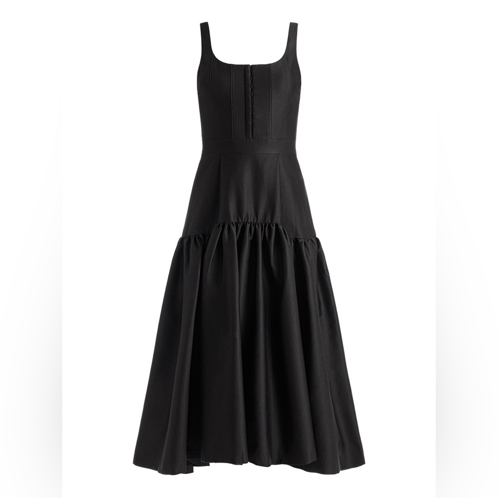 Alice + Olivia NWT Black Corset-style high/low dress